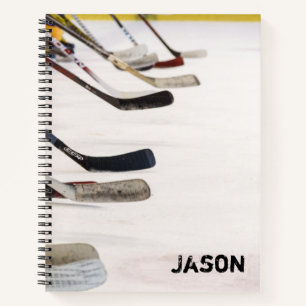 Cahier ligné collège hockey sur glace
