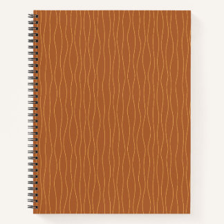 Cahier Lignes Ondulées Automne | Marron & Orange