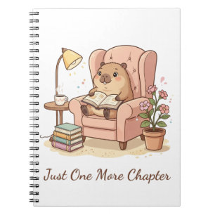 Cahier lisant capybara mignon – Juste un chapitre 