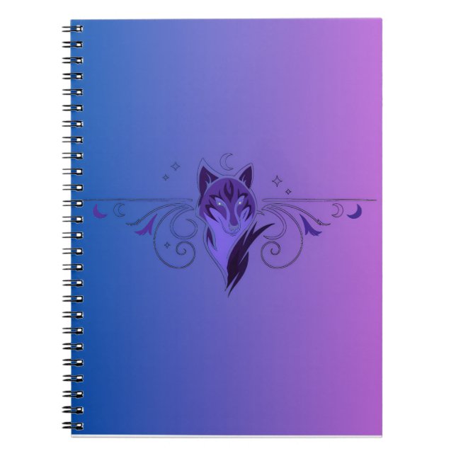 Cahier loup violet (Devant)