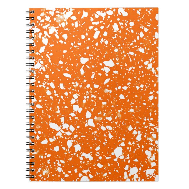 Cahier Marbré Éclaboussure de Mandarine (Devant)