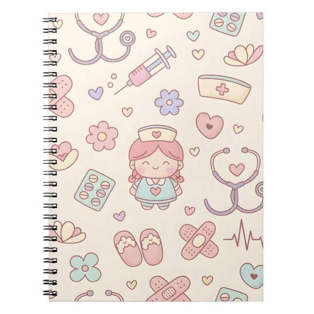 Cahier Médical Rose Mignon Infirmière (Devant)