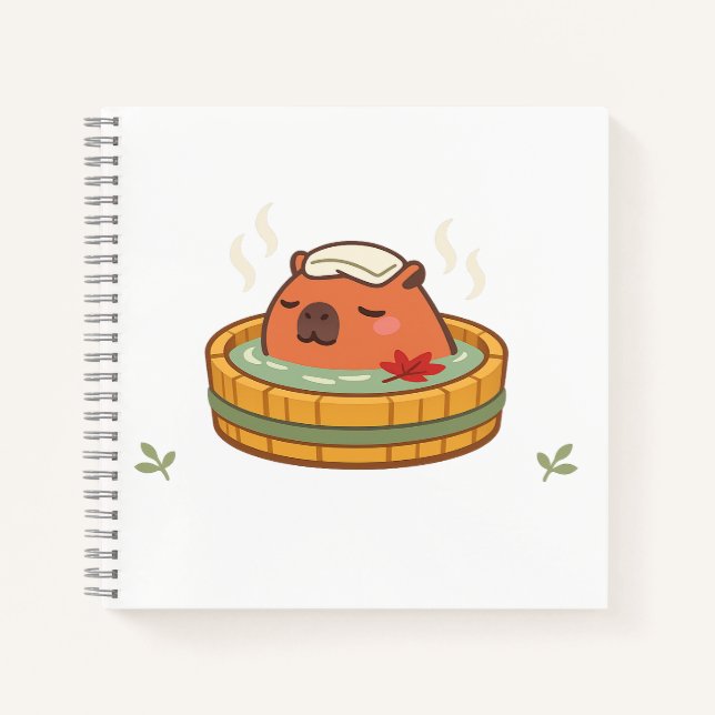 Cahier Mignon Capybara Bain Thermal Chill Onsen (Devant)