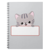 Cahier Mignon Chat – Journal Spirale Personnalisé