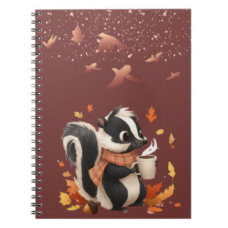 Cahier mignon de la saison automnale à l'écure noi