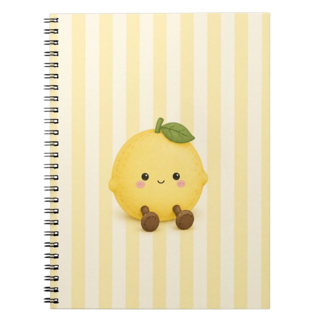 Cahier Mignon Kawaii Citron  (Devant)