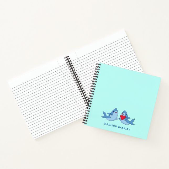 Cahier Mignon Kawaii de Requin pour Enfants (Intérieur)