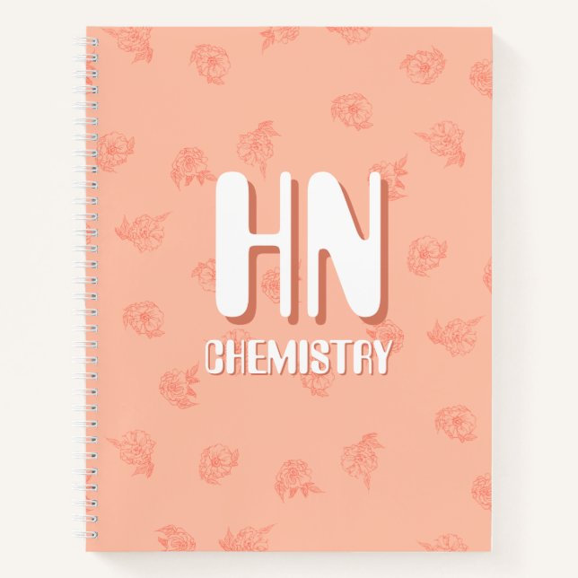 Cahier mignon pêche avec initiales  (Devant)