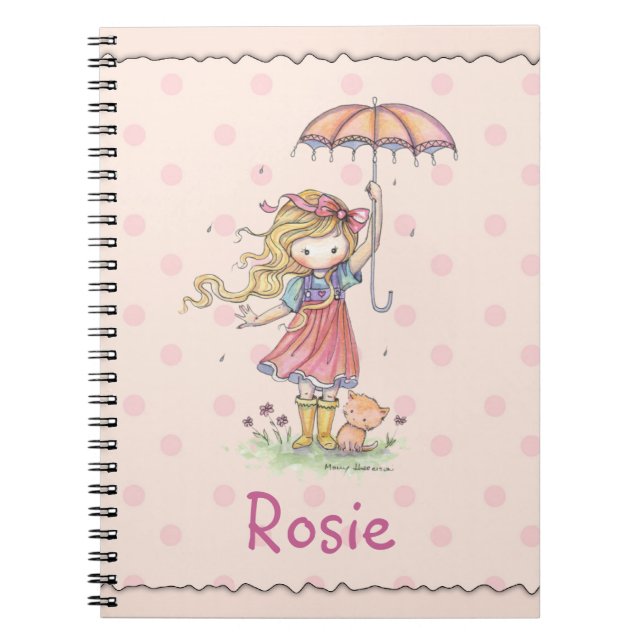 Cahier mignon pour petite fille Ajoutez votre nom (Devant)