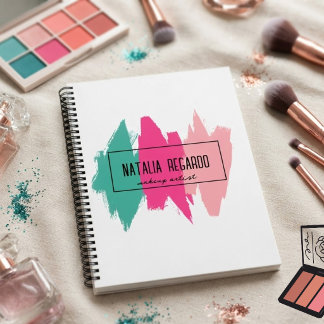 Cahier Moderne aux Traits de Pinceau Colorés pour