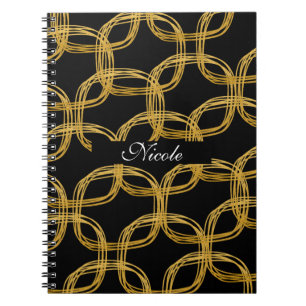 Cahier Moderne avec Cercle Gribouillé et Feuille d