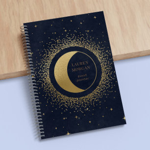Cahier Monogramme Lune Dorée Croissante