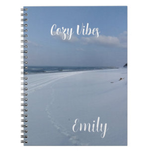 Cahier Monogramme Plage Hiver Ambiance Cosy