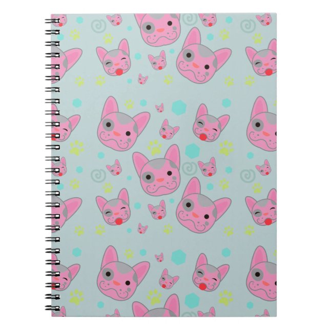 Cahier - Motif de visage de chien mignon (Devant)