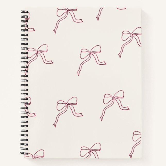 Cahier - Nœud Rose 🎀  Journal  (Devant)