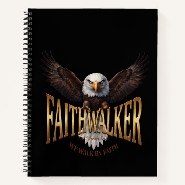 Cahier Noir à Reliure Spirale Aigle (Devant)