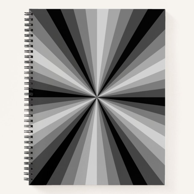 Cahier noir à spirale d'illusion optique (Devant)