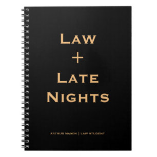 Cahier Noir Classique Vintage pour Étudiant en Dro