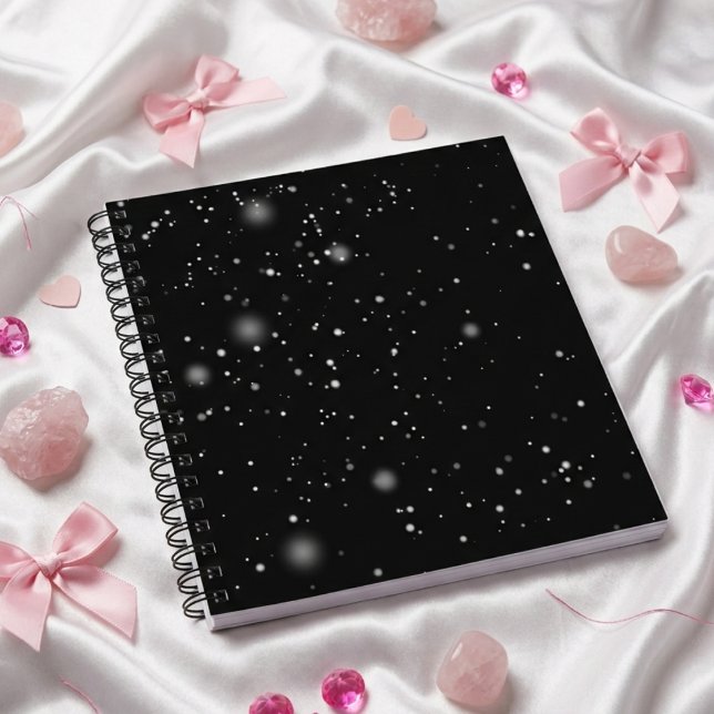 Cahier noir neige frais ciel nocturne  (Créateur téléchargé)