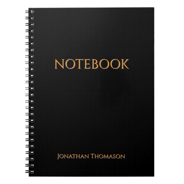 Cahier noir nom personnalisé (Devant)