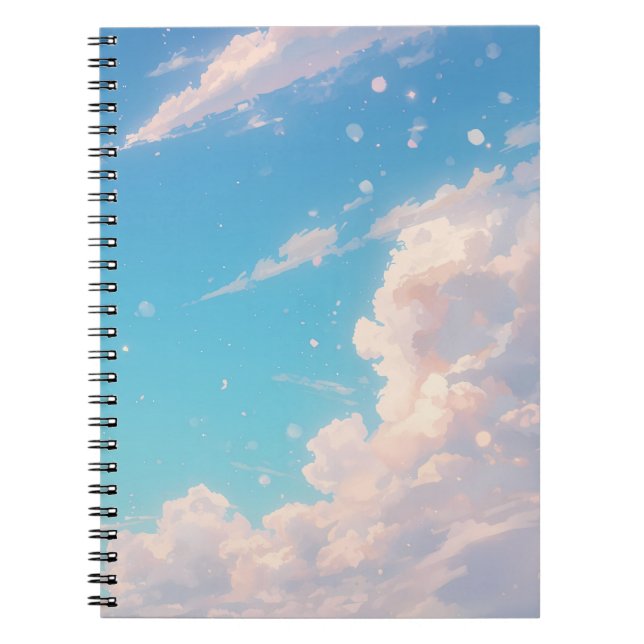 Cahier Nuage Doux, Journal Ciel Pastel, Ciel Bleu  (Devant)