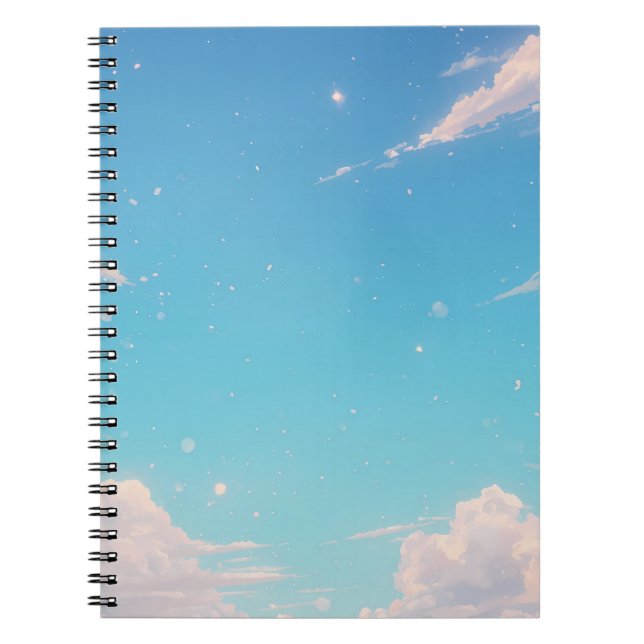 Cahier Nuage Doux, Journal Ciel Pastel, Ciel Bleu  (Devant)