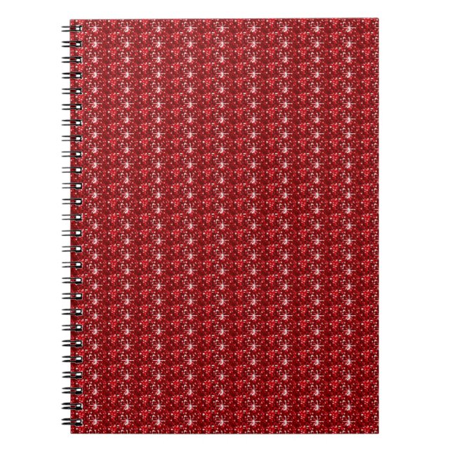 Cahier Pailleté Rouge Foncé (Devant)