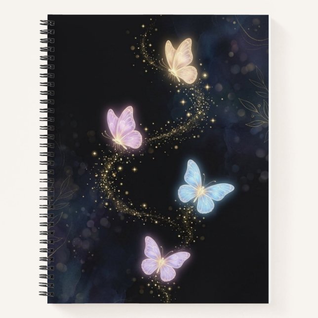 Cahier Papillon – Papillons Colorés Magiques  (Devant)