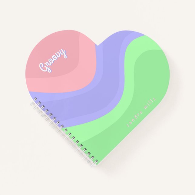 Cahier pastel personnalisé groovy (Devant)