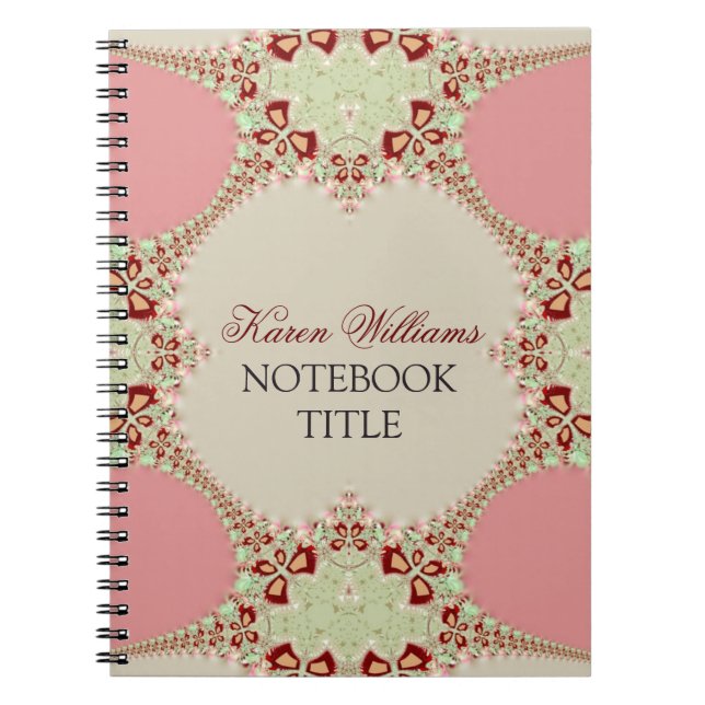 Cahier Pastel Rose Dentelle (Devant)