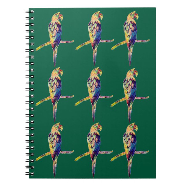 Cahier perroquet coloré (Devant)