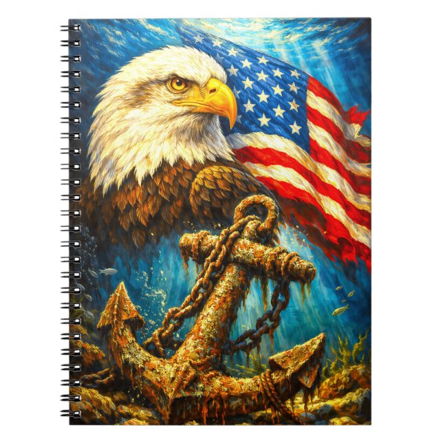 CAHIER PERSONNALISABLE AIGLE AMÉRICAIN (Devant)