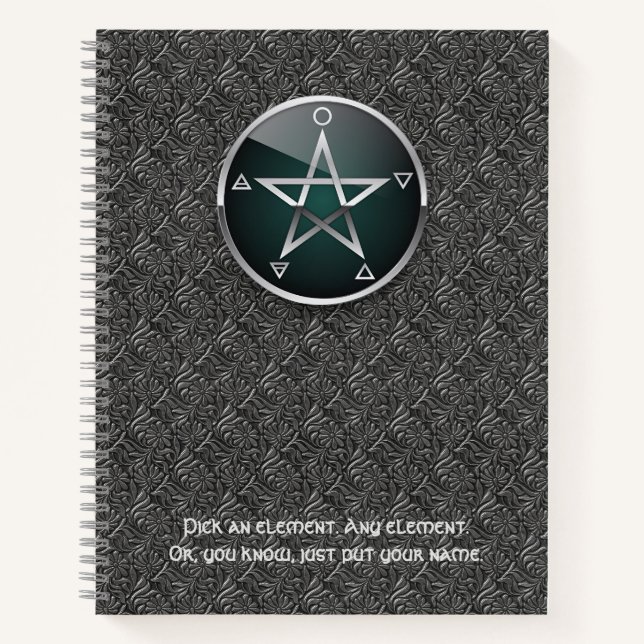 Cahier personnalisable Elemental Pentacle 21,59 x  (Devant)
