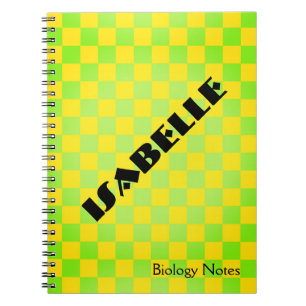 Cahier personnalisé à carreaux rétro des années 90