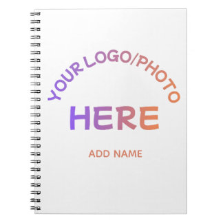 Cahier personnalisé à deux côtés avec nom et logo