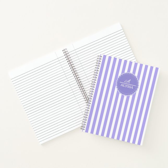 Cahier personnalisé à fleurs avec nom  (Intérieur)