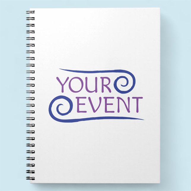 Cahier personnalisé à spirale avec le logo de l'év (MISOOK White Spiral Notebook with Logo)
