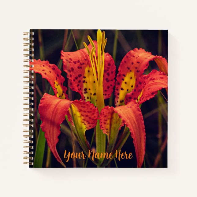 Cahier personnalisé à spirale Pine Lily (Devant)
