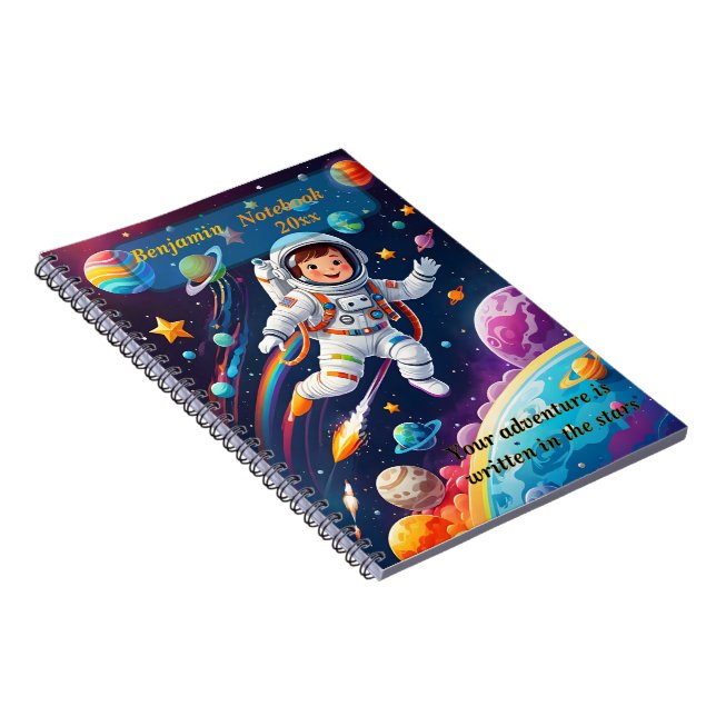 Cahier personnalisé à spirale pour enfants – Thème (Côté Droit)