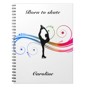 Cahier personnalisé à spirale pour patinage artist
