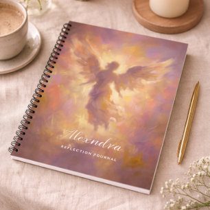Cahier personnalisé avec couverture d'ange élégant