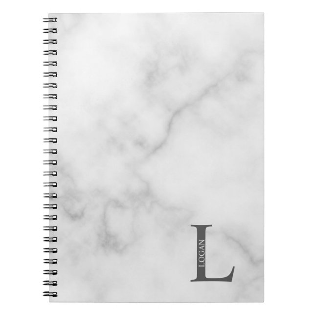 Cahier personnalisé avec monogramme et nom (Devant)