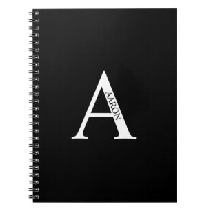 Cahier personnalisé avec monogramme et nom