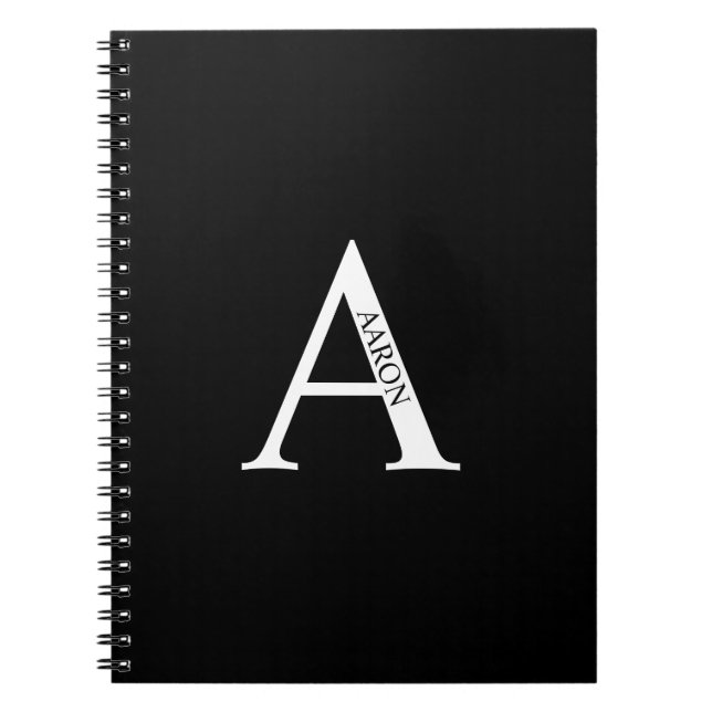 Cahier personnalisé avec monogramme et nom (Devant)