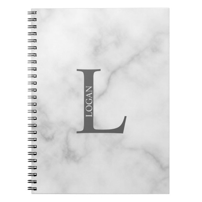 Cahier personnalisé avec monogramme et nom (Devant)