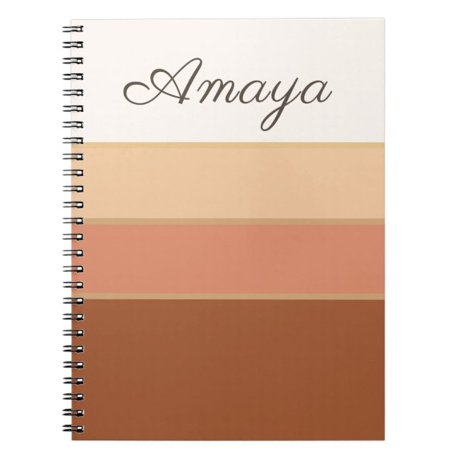 Cahier personnalisé avec nom – Style de signature  (Devant)