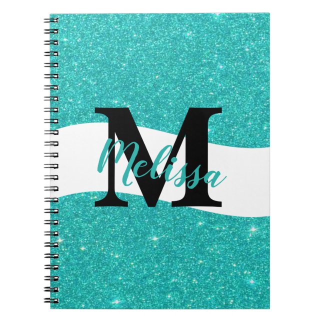 Cahier personnalisé avec paillettes (Devant)
