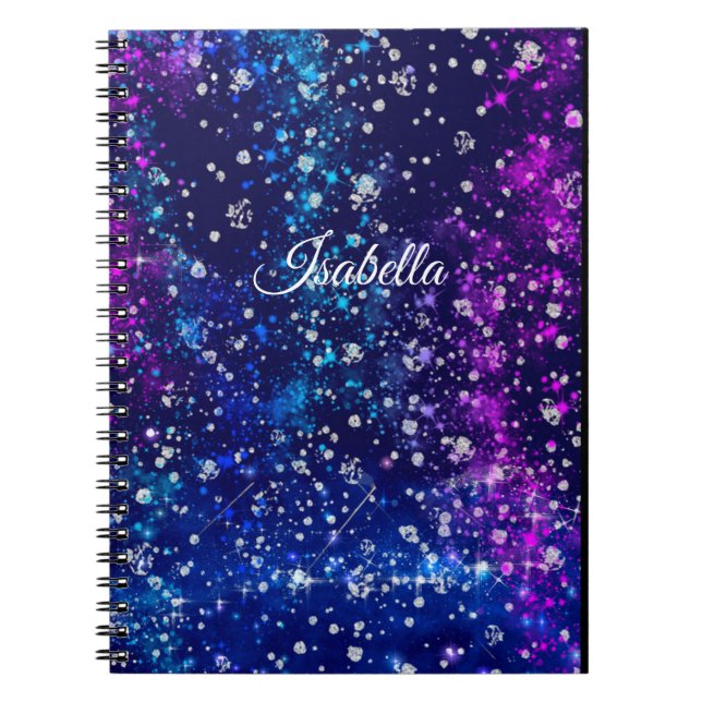 Cahier Personnalisé avec Paillettes (Devant)