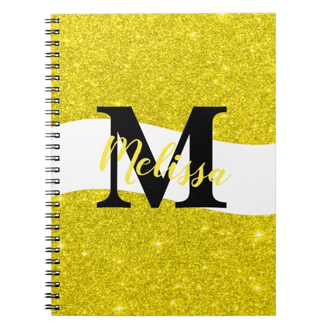 Cahier personnalisé avec paillettes (Devant)