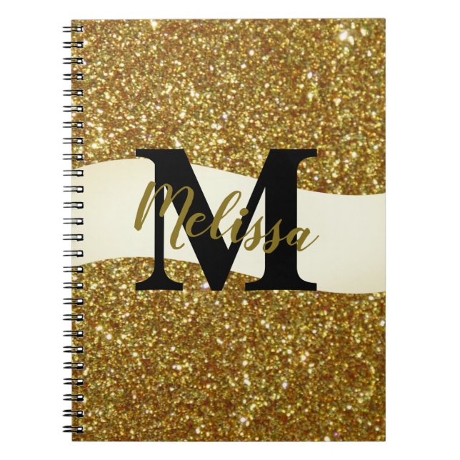 Cahier personnalisé avec paillettes (Devant)